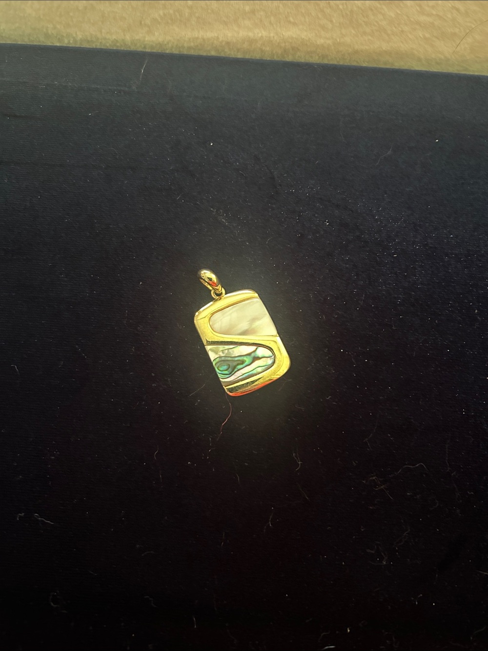 Lia Sophia Gold Abalone and Mother-of-Pearl Pendant